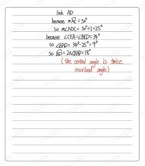 Solved 10 In The Diagram Below Of Circle O Chords Overline AB And