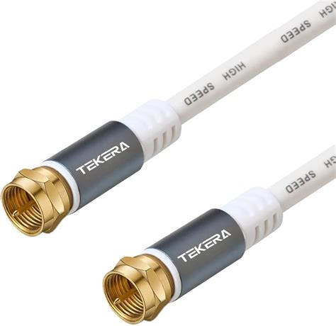 Rg6 Coaxial Cable F Type Connectors Double Shielded Coax Cable For Tv Antennahdtv Catv Dvb