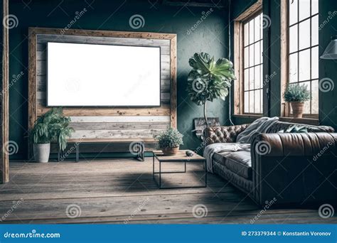 Large Tv Screen Display Monitor In Foyer Lobby Office Hall Public
