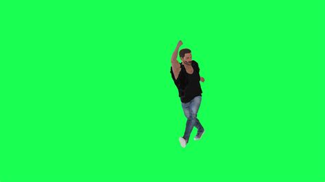 Man Jumping Green Screen Stock Video Footage for Free Download