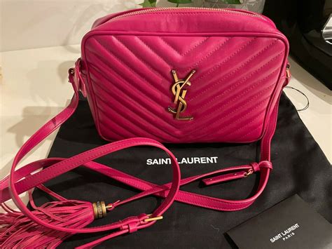 Ysl Pink Lou Camera Leather Cross Body Bag Airrobe