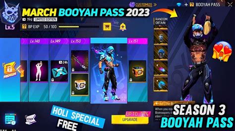 MARCH BOOYAH PASS FREE FIRE 2023 SEASON 3 BOOYAH PASS FREE FIRE