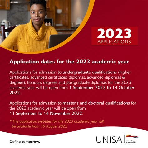 Unisa Application Dates For Undergraduates And Postgraduates