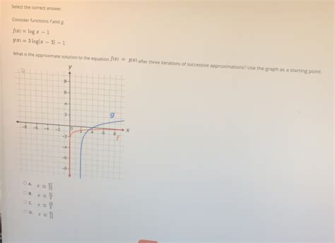 Solved Select The Correct Answer Consider Functions Fand G F X Log X