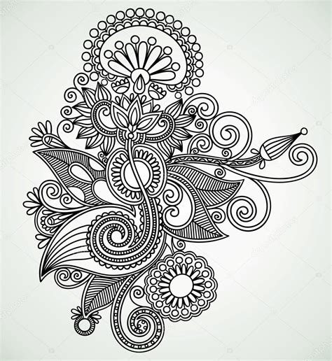 Ornate Flower Design — Stock Vector © Karakotsya 8051517