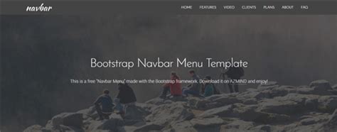 Bootstrap Navbar Menu: 4 Free Templates | AZMIND