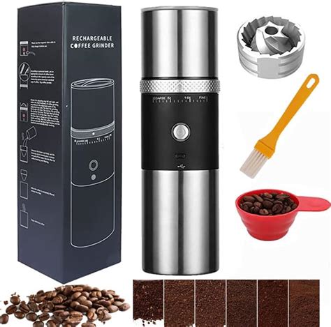 Portable Electric Burr Coffee Grinder Conqueco Small