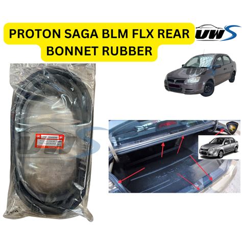 Proton Saga Blm Flx Rear Bonnet Rubber Shopee Malaysia