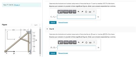 Solved Determine The Horizontal And Vertical Components Of Chegg