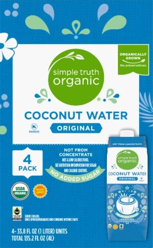 Simple Truth Organic Original No Sugar Added Coconut Water Carton