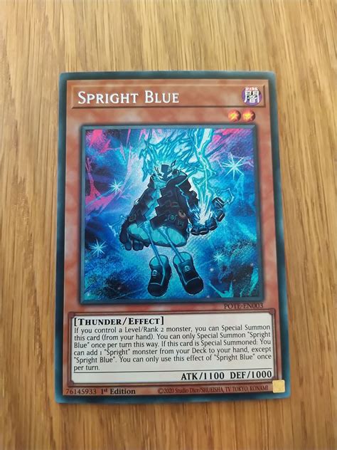 Yu Gi Oh Spright Blue Pote En K P P Tradera