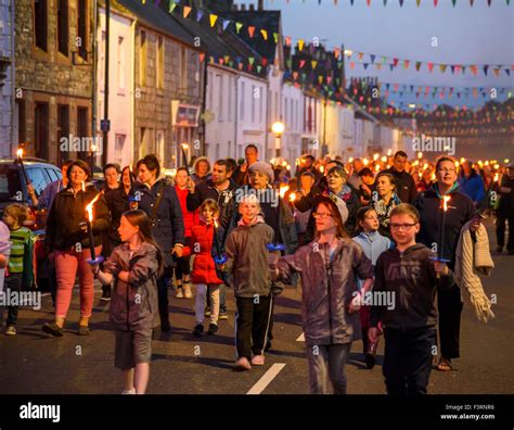 Gatehouse Of Fleet Gala 2015 Torchlight Parade And Fireworks Display