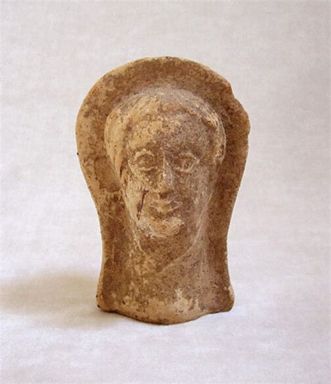 Ancient Etruscan Terracotta Votive Head Of A Man Circa 3rd 2nd