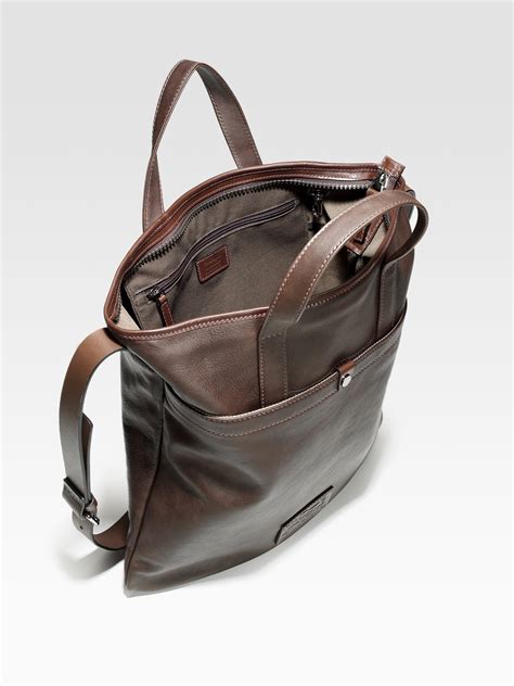 Lyst - Ferragamo Leather Tote Bag in Brown for Men