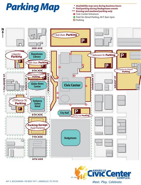 Parking | Amarillo Civic Center Complex