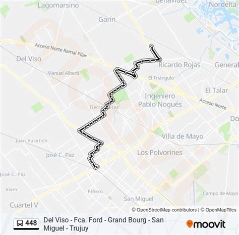 Ruta 448 horarios paradas y mapas Est José C Paz Fca Ford