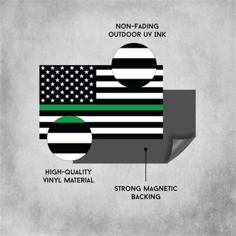 Thin Green Line American Flag Magnet Decal 3x5 Heavy Duty for - Etsy