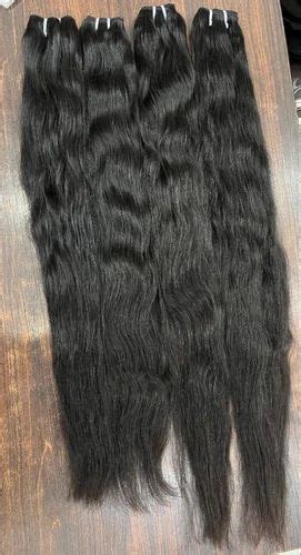 Black Indian Unprocessed Temple Raw Hair Extensions For Personal At