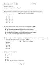 Exam 3 Chem 101 Practice Pdf Practice Questions For Exam III CHEM 101