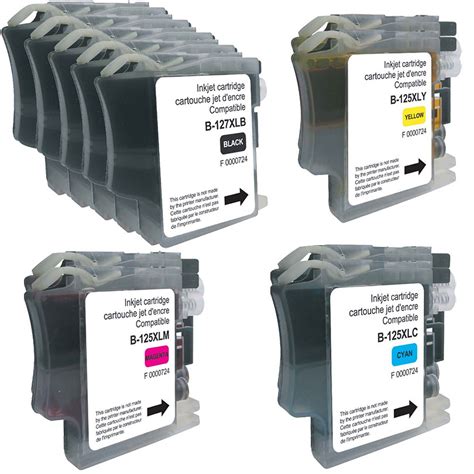 Megapack Cartouches Compatibles LC125XL LC127XL Noir Cyan Magenta Et