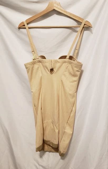 MAIDENFORM SHAPEWEAR B Nude Beige Built In Bra Slip Panties Firm Control PicClick UK