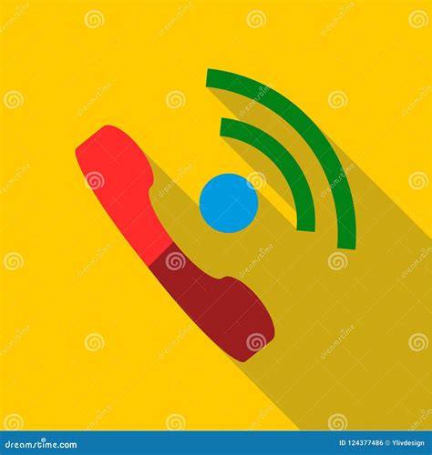 Talking On Phone Icon Flat Style Stock Illustration Illustration Of