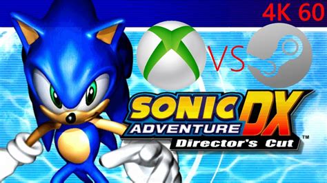 Sonic Adventure Dx Xbox 360 Vs Pc 4k 60 Fps Youtube