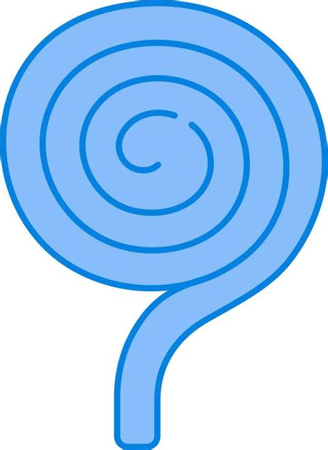 Isolated Fiddleheads Fern Icon In Blue Color Vector Art At