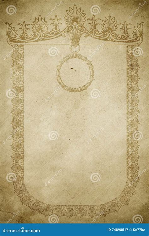 Old Paper Background With Vintage Border Stock Image Cartoondealer