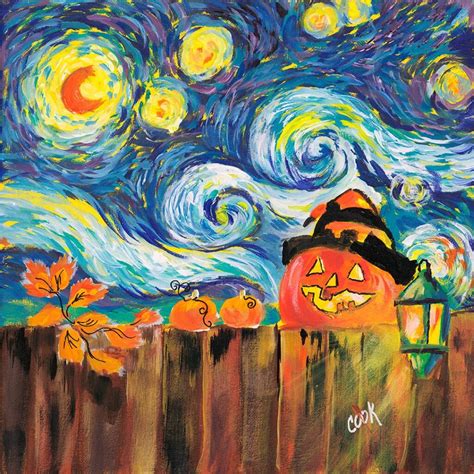 Starry Night Pumpkin – Tutorial – Academy of Fine Art and Acrylic Painting