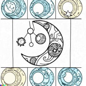 25+ Desenhos de Fases da Lua para Imprimir e Colorir/Pintar