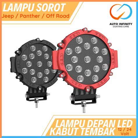 Jual Lampu Tembak JEEP SOROT 17 LED Mata 51 WATT OFFROAD WORK LAMP