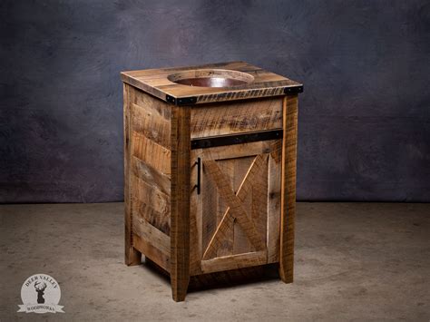 Buy Hand Crafted Reclaimed Barnwood Vanity Reclaimed Wood Vanity