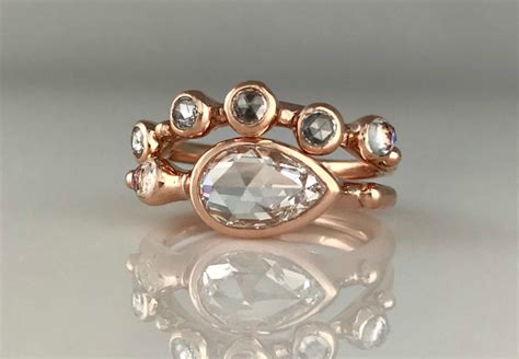 Aliya Rose Cut Diamond Engagement Ring Jeanette Walker Jewellery