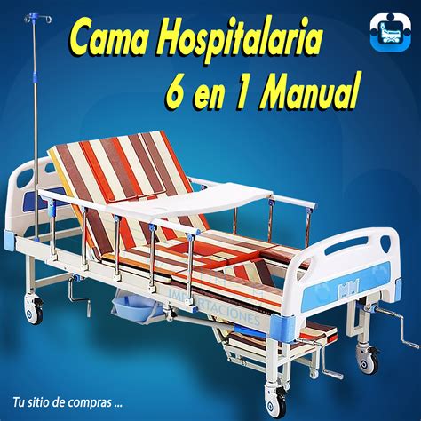 Cama Hospitalaria Manual 6 Movimientos En 1 Atrio