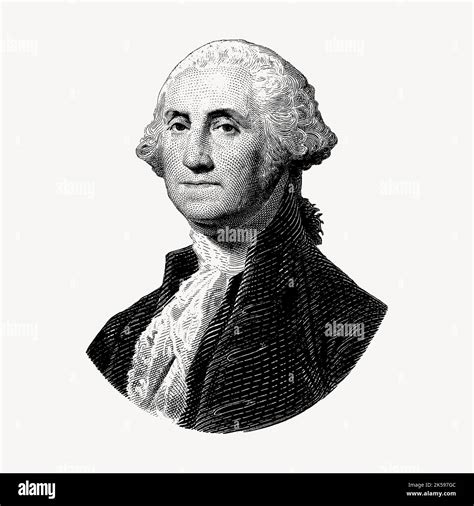 George Washington Clipart Famous Person Vintage Illustration Vector