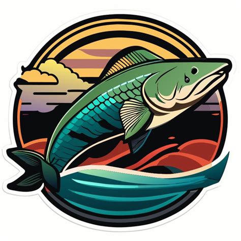 Premium Vector Arapaima Sticker Vector Illustration