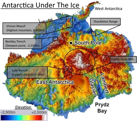 Antarctica Under The Ice Vivid Maps
