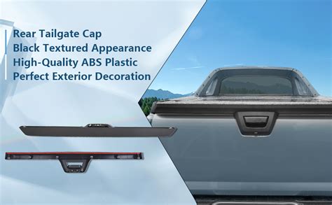 ECOTRIC Tailgate Cap Cover Top Molding Trim Spoiler Compatible With