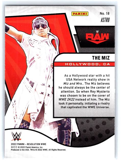 Panini Revolution Wwe Astro The Miz For Sale Online Ebay