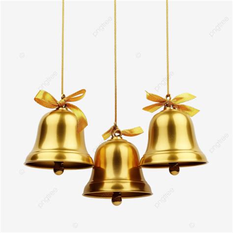 Christmas Golden Bells Christmas Bell Gold Png Transparent Image And