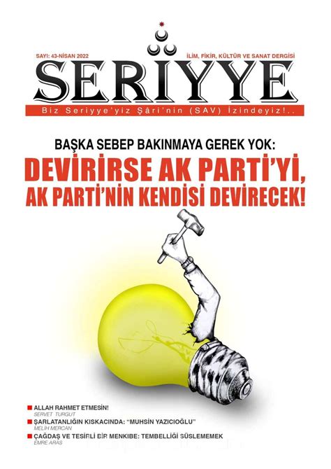 Seriyye İlim Fikir Kültür ve Sanat Dergisi Sayı 43 Nisan 2022