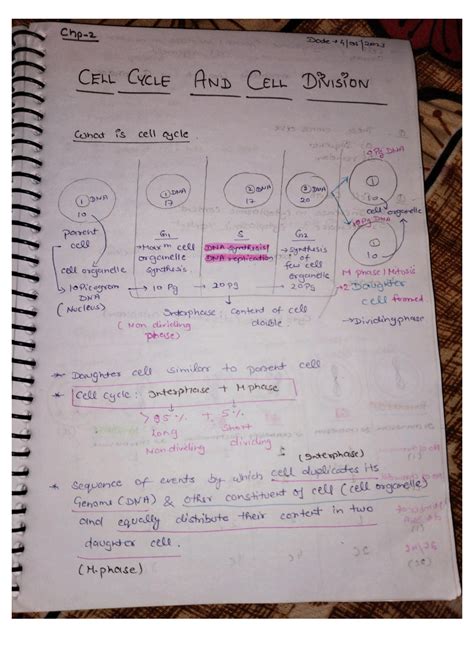 SOLUTION Cell Cycle And Cell Division Notes For Neet Studypool