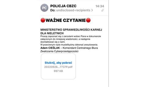 Oszuści podszywają się pod Komendanta Centralnego Biura Zwalczania