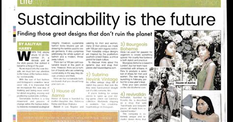 The Voice Newspaper Sustainability Is The Future The Dots