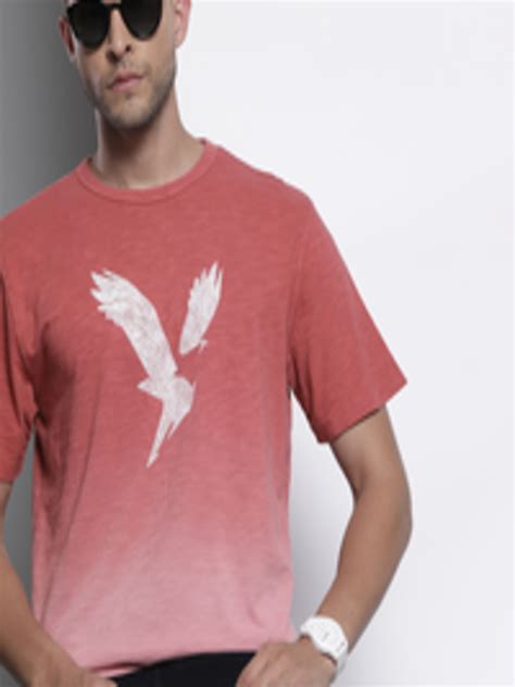 Buy American Eagle Outfitters Men Rose Brand Logo Printed Pure Cotton T