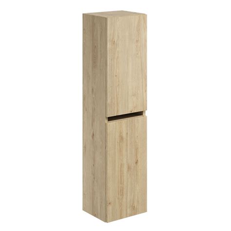 Apex Aubrey Oak Tall Bathroom Storage Unit Aubrey 600 Tallboy Oak