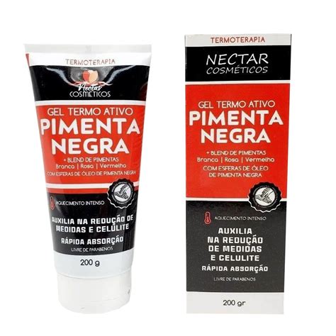 Gel Termo Ativo Pimenta Negra Redutor De Medidas E Celulite Rea Fitness