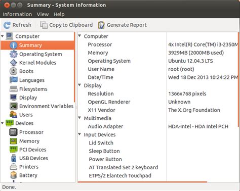 Verifique La Información De Hardware Usando Hardinfo En Ubuntu Linux