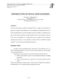 DIFFERENT TYPES OF CRYSTAL GROWTH METHODS / different-types-of-crystal ...